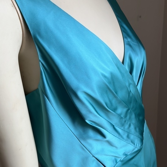 Nwt Adrianna Papell Turquoise Sleeveless Fitted Cocktail Dress 12 - Picture 4 of 14